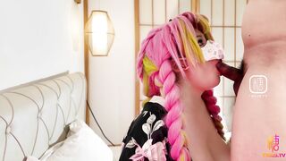 星野兔 蜜璃 恋柱 #白丝 #口交 #糖心vlog