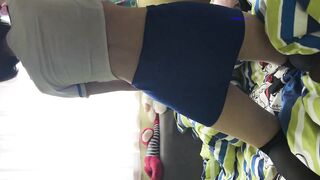 情侣自拍流出短发妹子cos床上满足男友