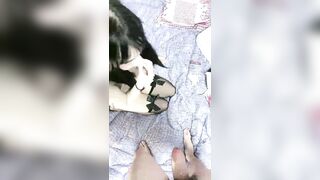 长发红唇美女主播【浴室口交】先自慰，毛毛很旺盛，第一视角口交无套啪啪，高潮迭起叫床声很大