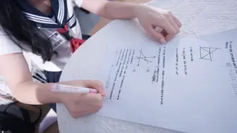 《差生的课后惩罚2》这次的惩罚会是什么？坐着眺蛋阅读错题，强制两次羔_潮、开腿M绑、鸭子坐、sp、裙底视角。
