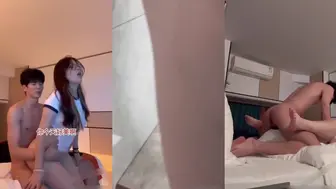 全网颜值最高的情侣，跟体育生男朋友在酒店做爱 一天射了四次
