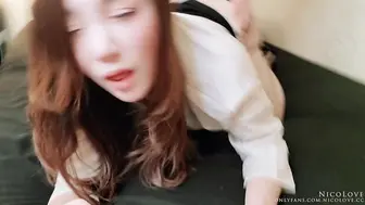 【Nico Love】办公室制服被狠操～黑丝OL后入骑乘高潮连连