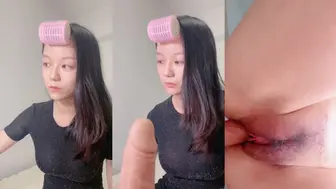 小兔小兔极品大奶女神约炮保时捷大哥，酒店3P被双人狂干到内射